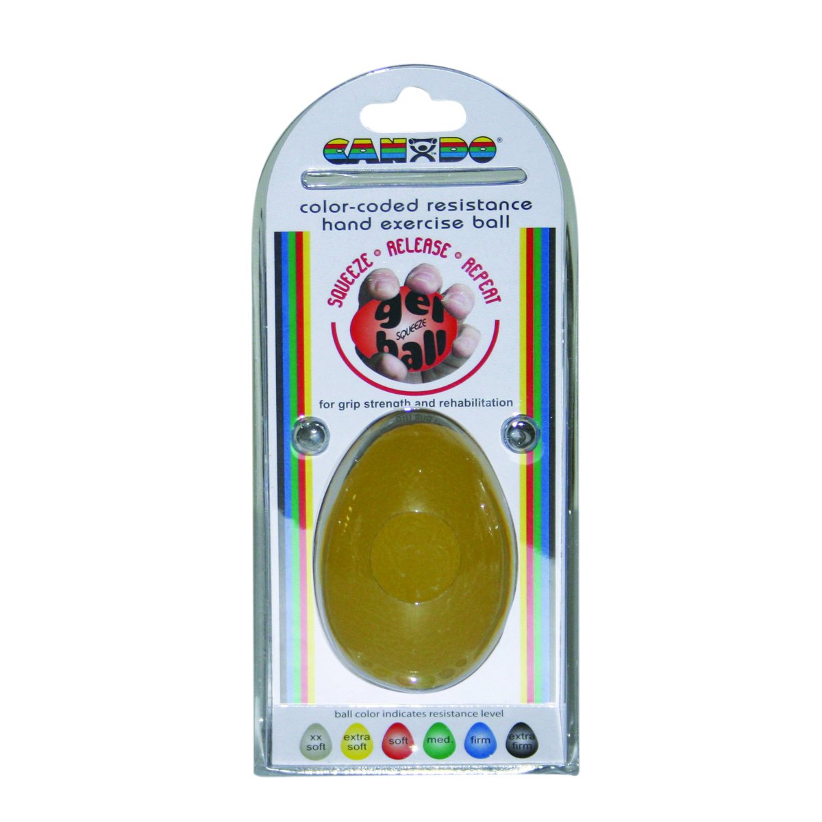 CanDo Digi-Squeeze Übungsgelball oval gelb sehr leicht