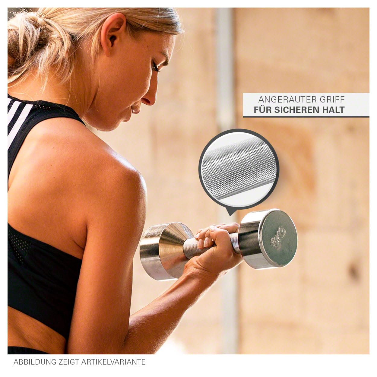 Sport-Tec Chromhantel 6 kg Kurzhantel verchromt