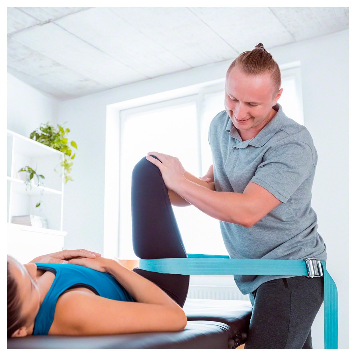 Sport-Tec Therapiegeräte Fixiergurt Traktionsgurt 220x5 cm Metall