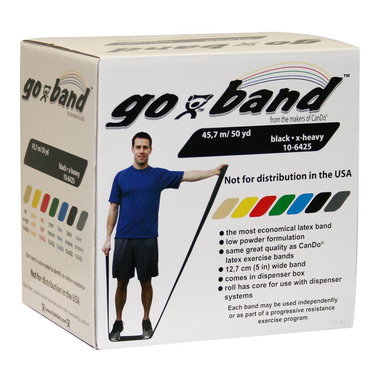 CanDo exercise Go-Band Trainingsband 45m blau schwer Widerstand