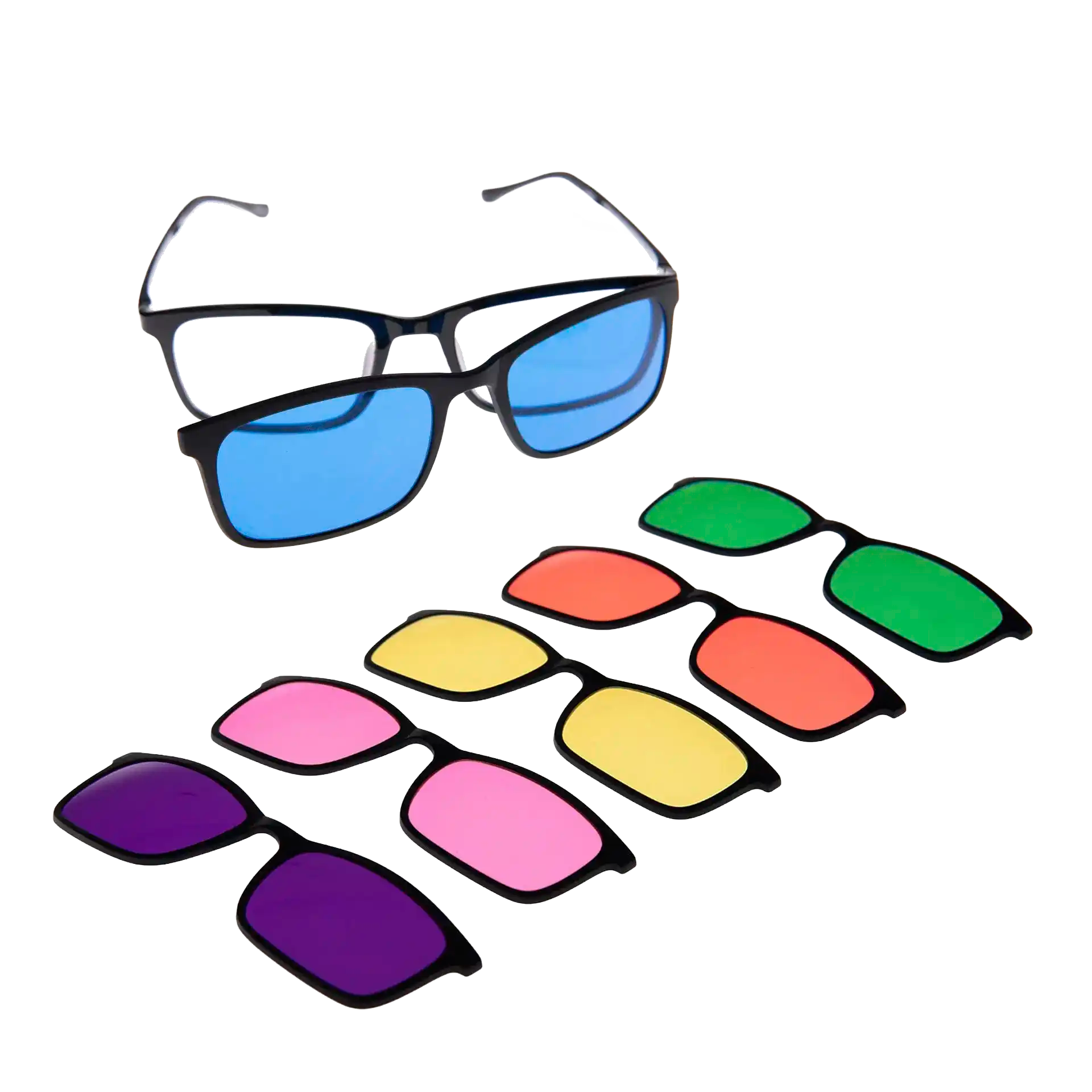 ARTZT neuro Farbbrille Set 6 Aufsätze inkl. Fassung UV-Schutz