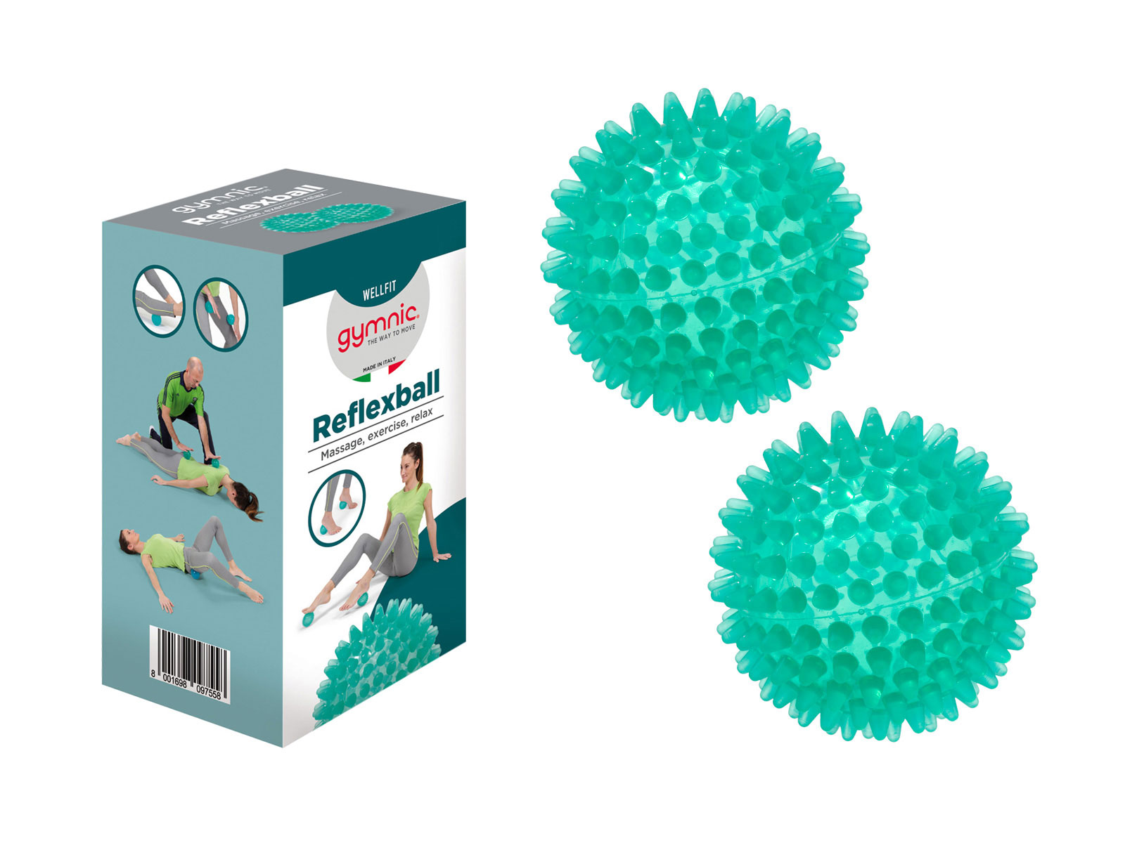 PEZZI Fitness Reflexball Gift Miniball 8 cm 2er-Set