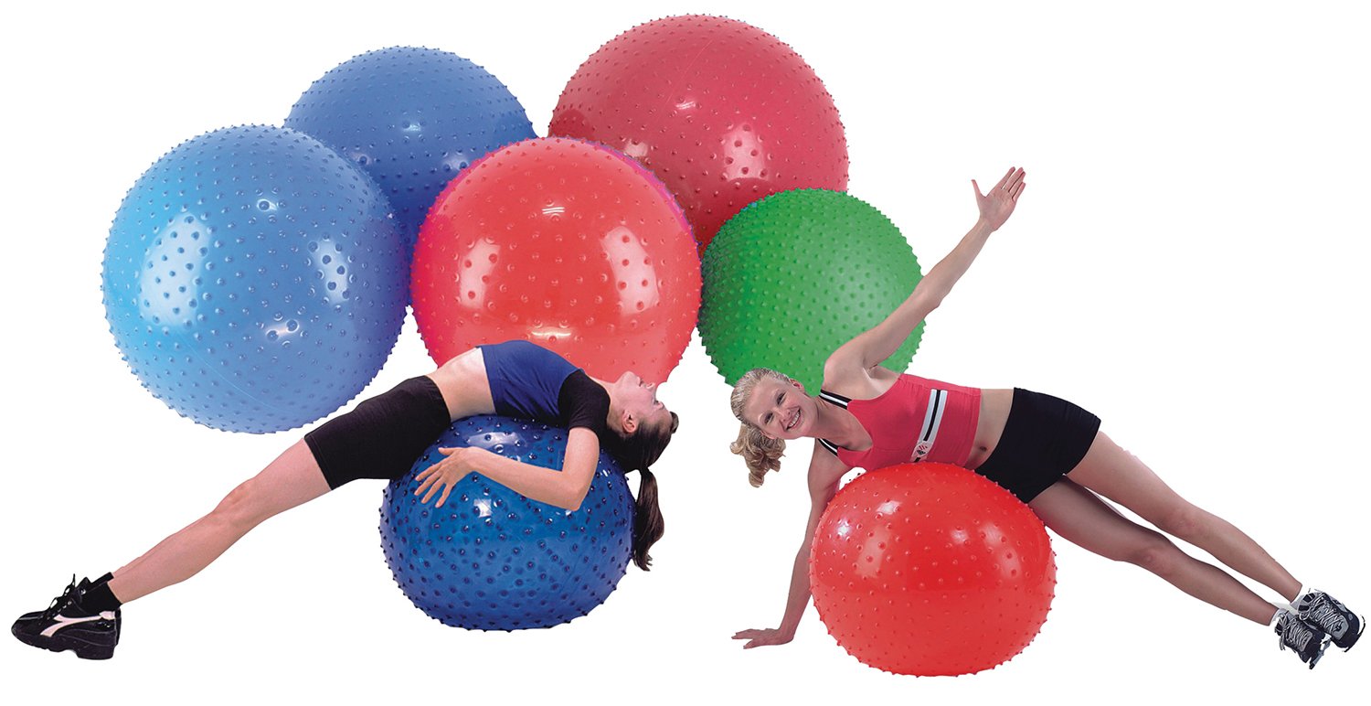 CanDo Sensi-Ball Gymnastikball Noppen orange 55 cm