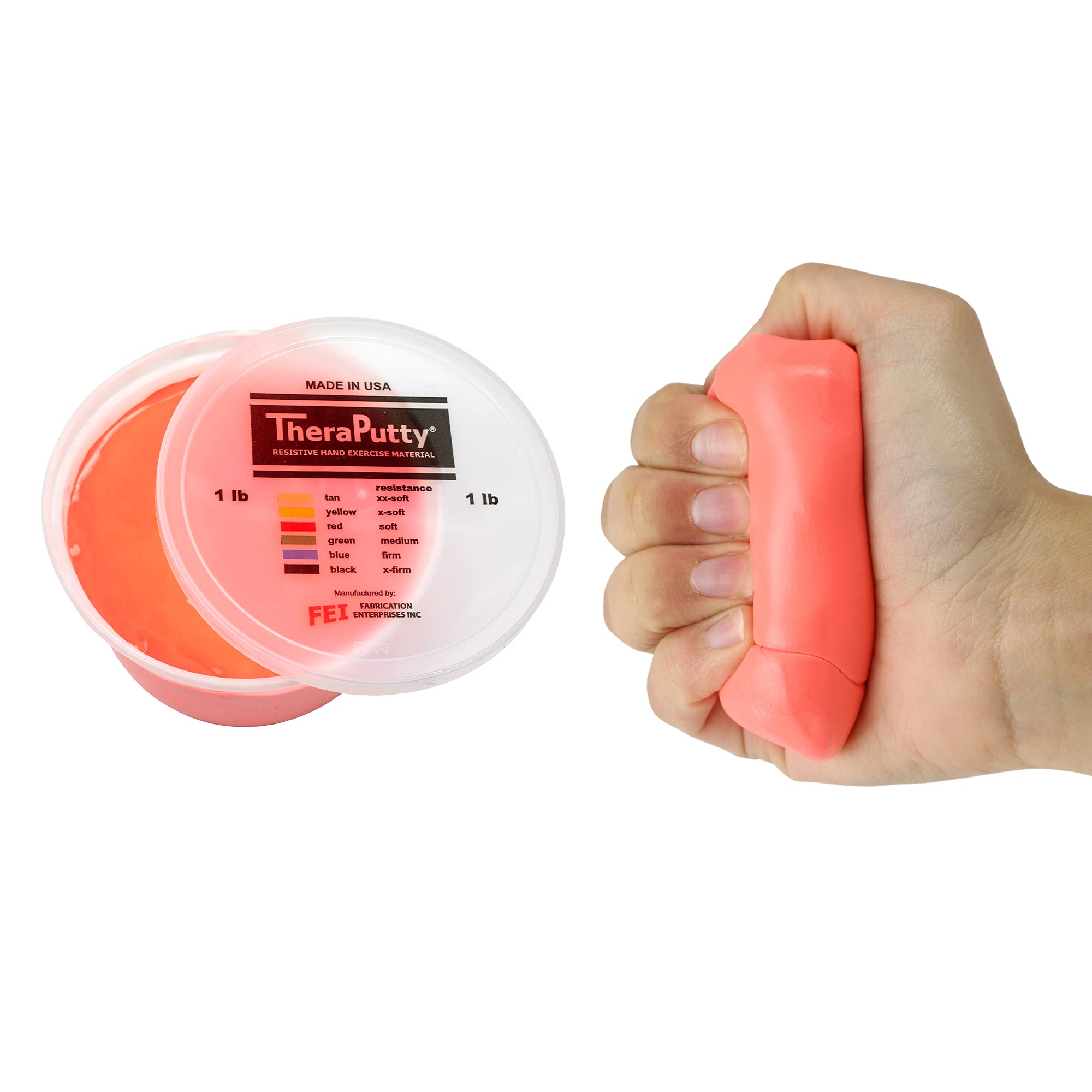 CanDo TheraPutty Therapieknete 113g rot leicht