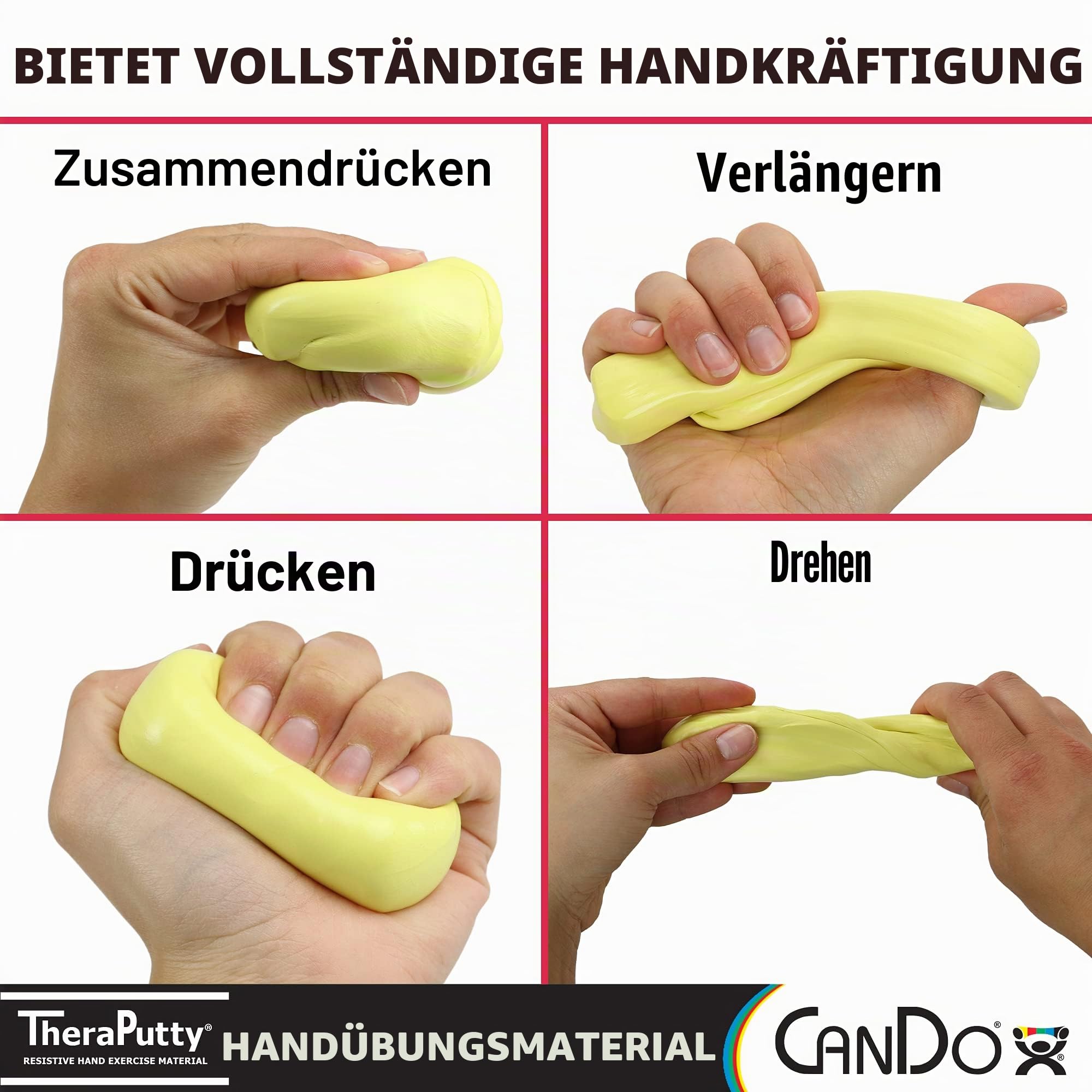 CanDo Theraputty Therapieknete 113 g gelb sehr leicht