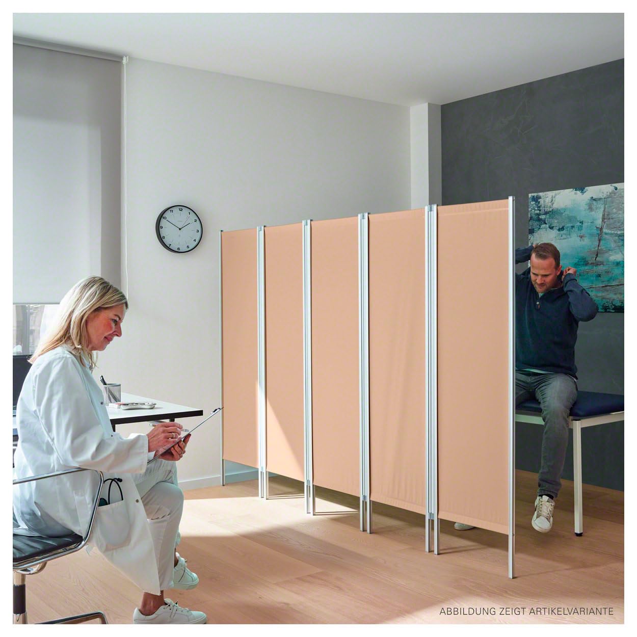 Sport-Tec Praxiseinrichtung Leichtparavent Apricot 165x101 cm