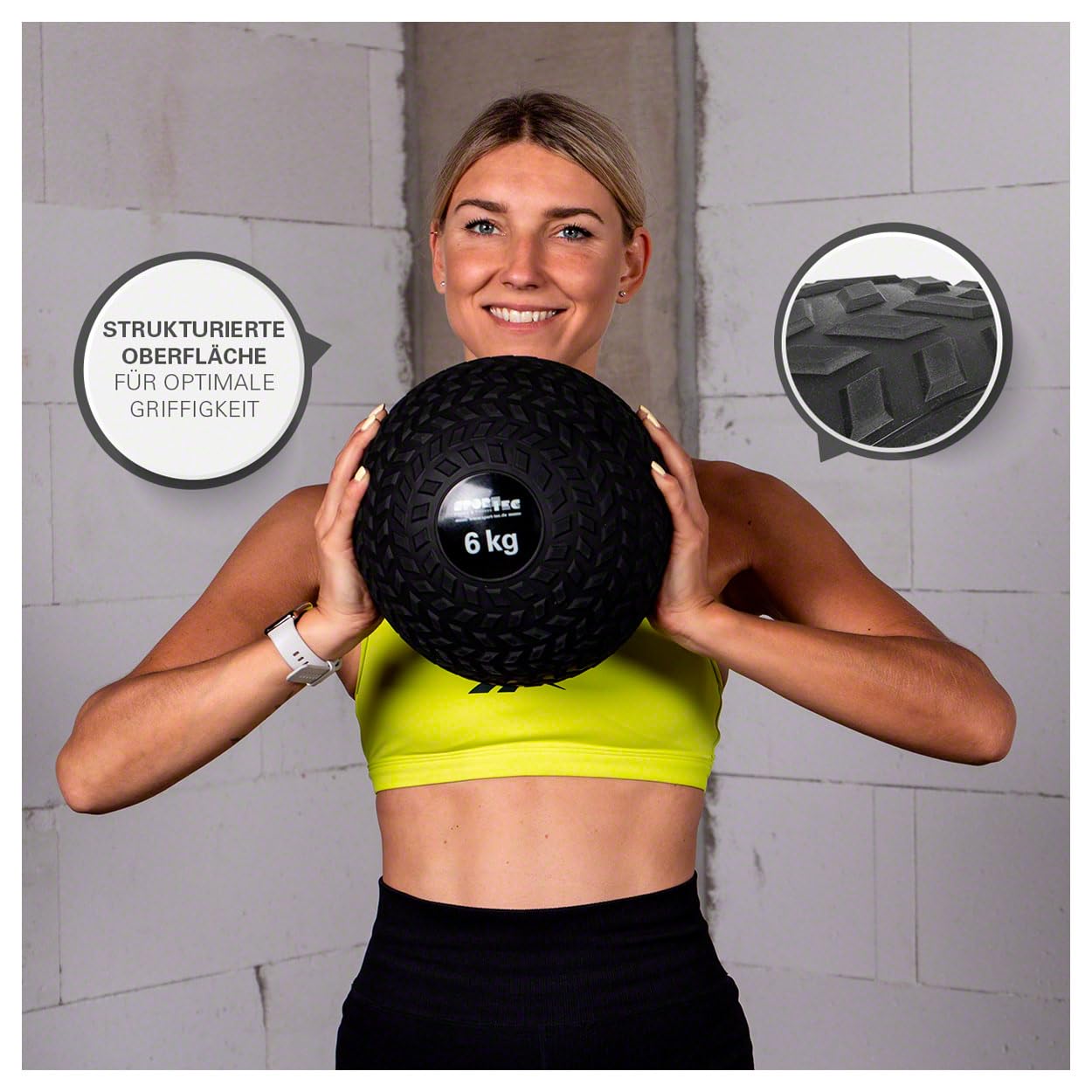 Sport-Tec Slamball 4 kg schwarz Trainingsball 23cm