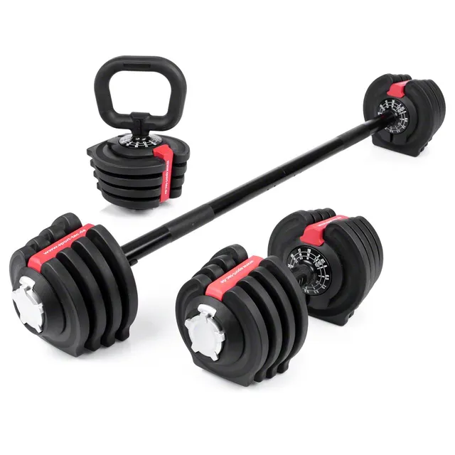 Sport-Tec 3 in 1 Multi Hantel-Set 1-19 kg Hantelset Kettlebell