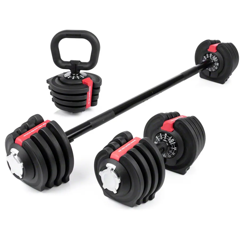 Sport-Tec 3 in 1 Multi Hantel-Set 1-19 kg Hantelset Kettlebell