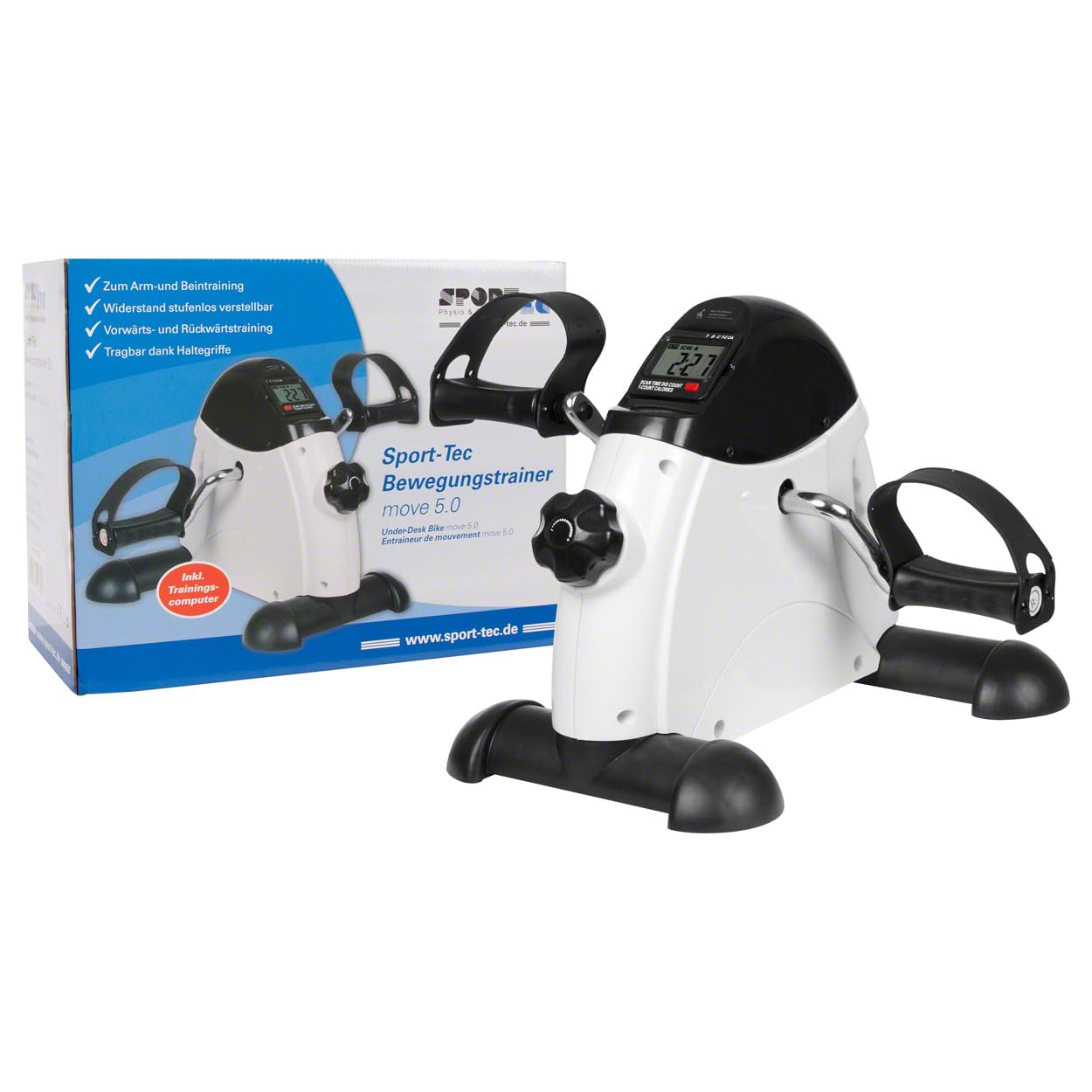 Sport-Tec move 5.0 Arm- Beintrainer Mini-Heimtrainer Display