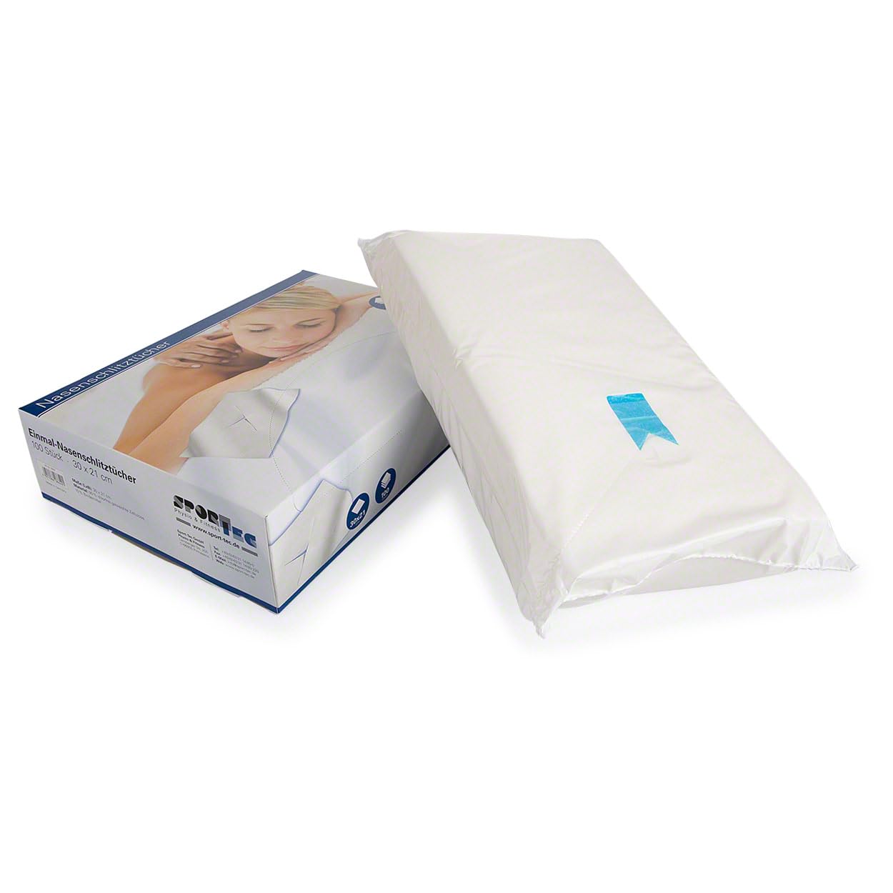 Sport-Tec Einmal-Nasenschlitztücher 100 Stück Hygieneauflage 30x21 cm