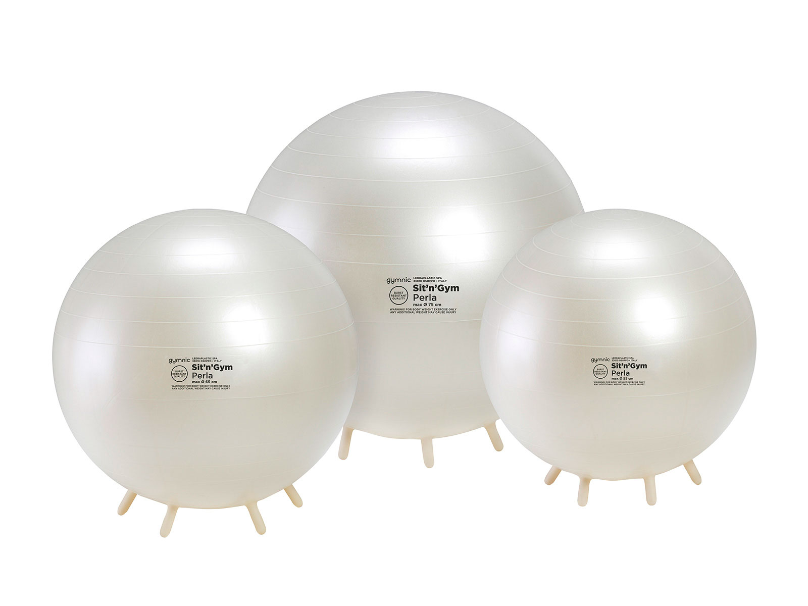 PEZZI Wellfit Sit'n'Gym Perla Gymnastikball perlweiß