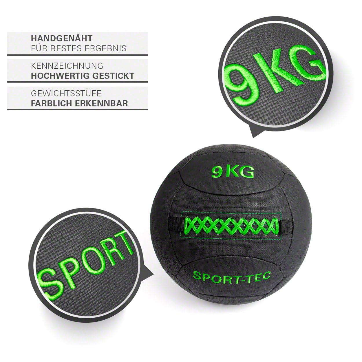Sport-Tec Robusta Wall-Ball-Set 3-15kg 5-teilig