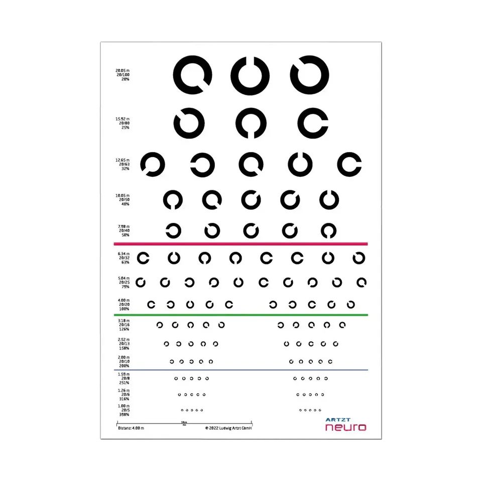 Artzt ARTZT neuro Eye Chart 4 m Sehtafel