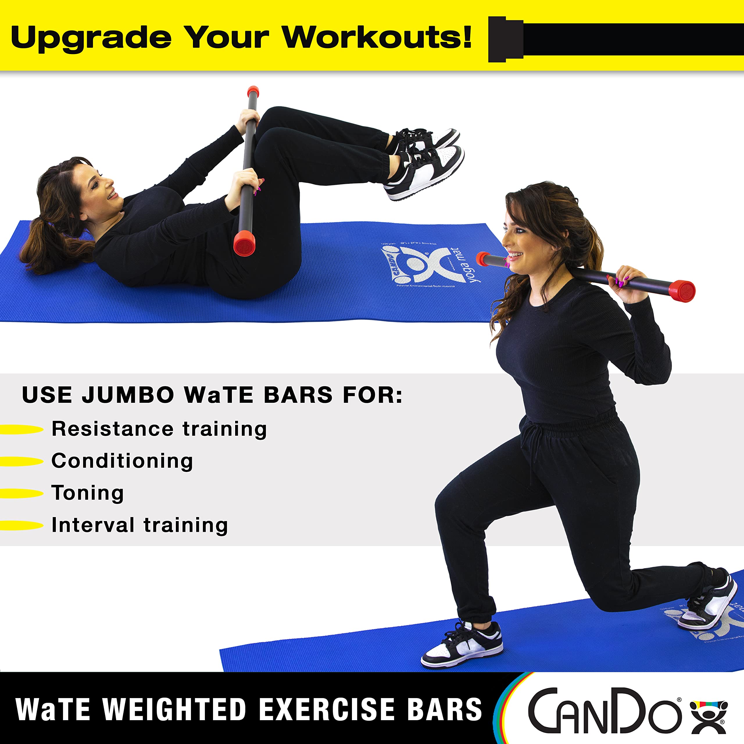 CanDo weight series Gewichtsstab 91 cm 10,23 kg Silber