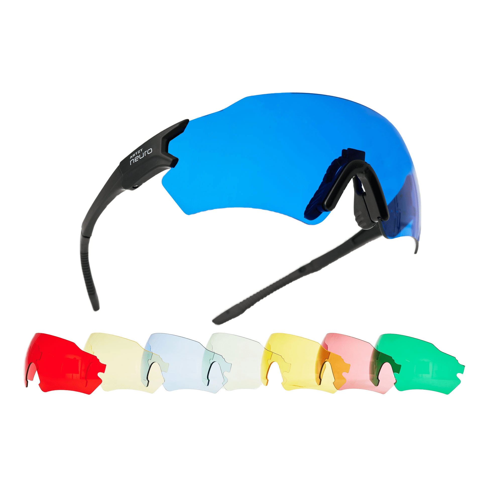 ARTZT neuro Farbbrillen Sport Set 8 Farben UV-Schutz