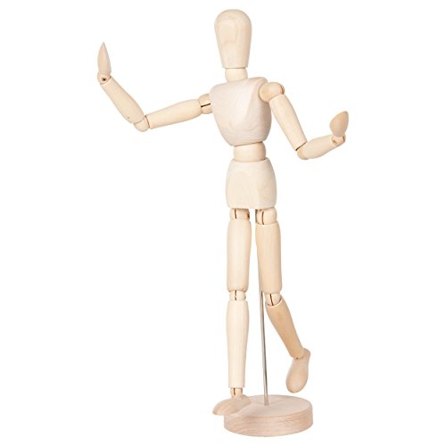 Sport-Tec Lehrmittel Modellpuppe männlich Holz 30 cm Stativ