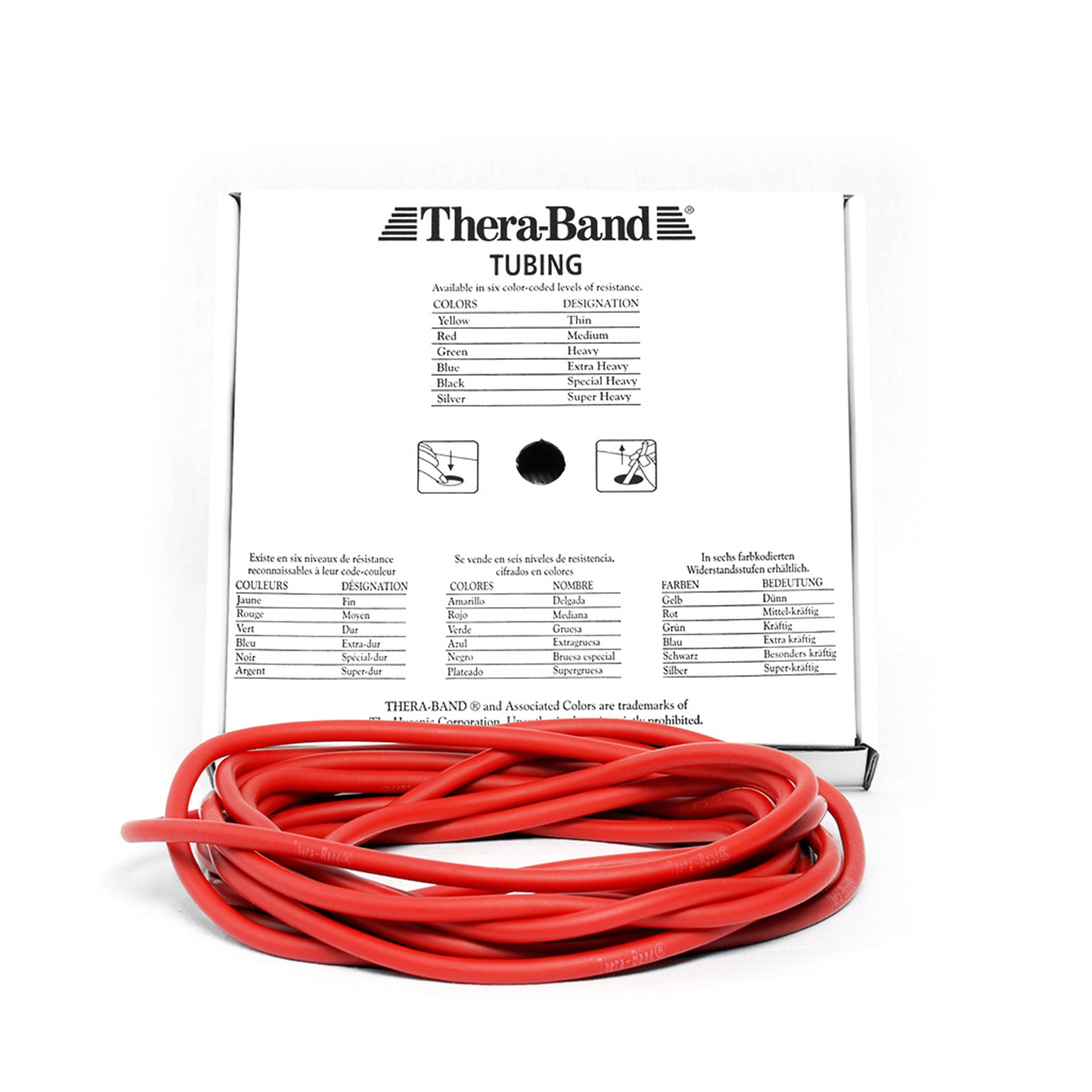 Artzt TheraBand Tubing Rolle 7,5 m Naturlatex 7 Stärken