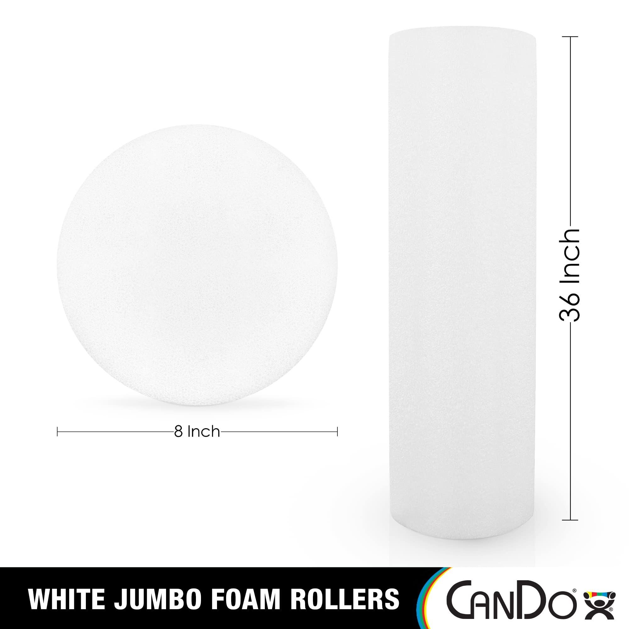 CanDo Schaumstoffrolle Jumbo rund 92x21x21 cm weiß