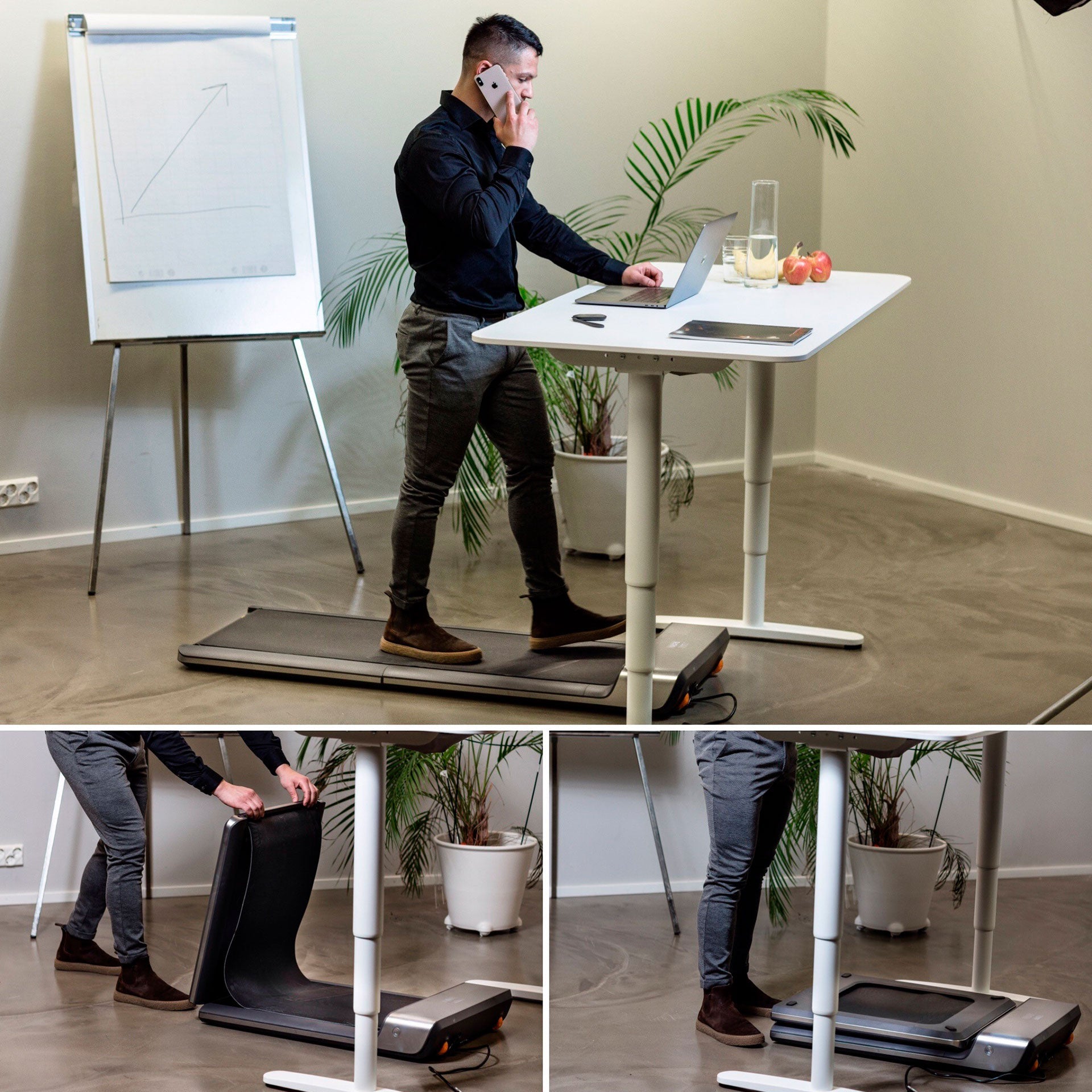 Gymstick WalkingPad Laufband für zu Hause 0,5-6 km/h mit App