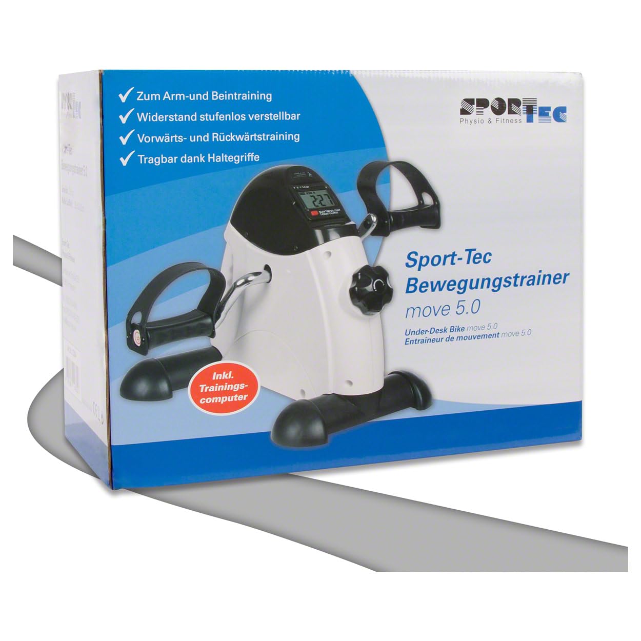Sport-Tec move 5.0 Arm- Beintrainer Mini-Heimtrainer Display