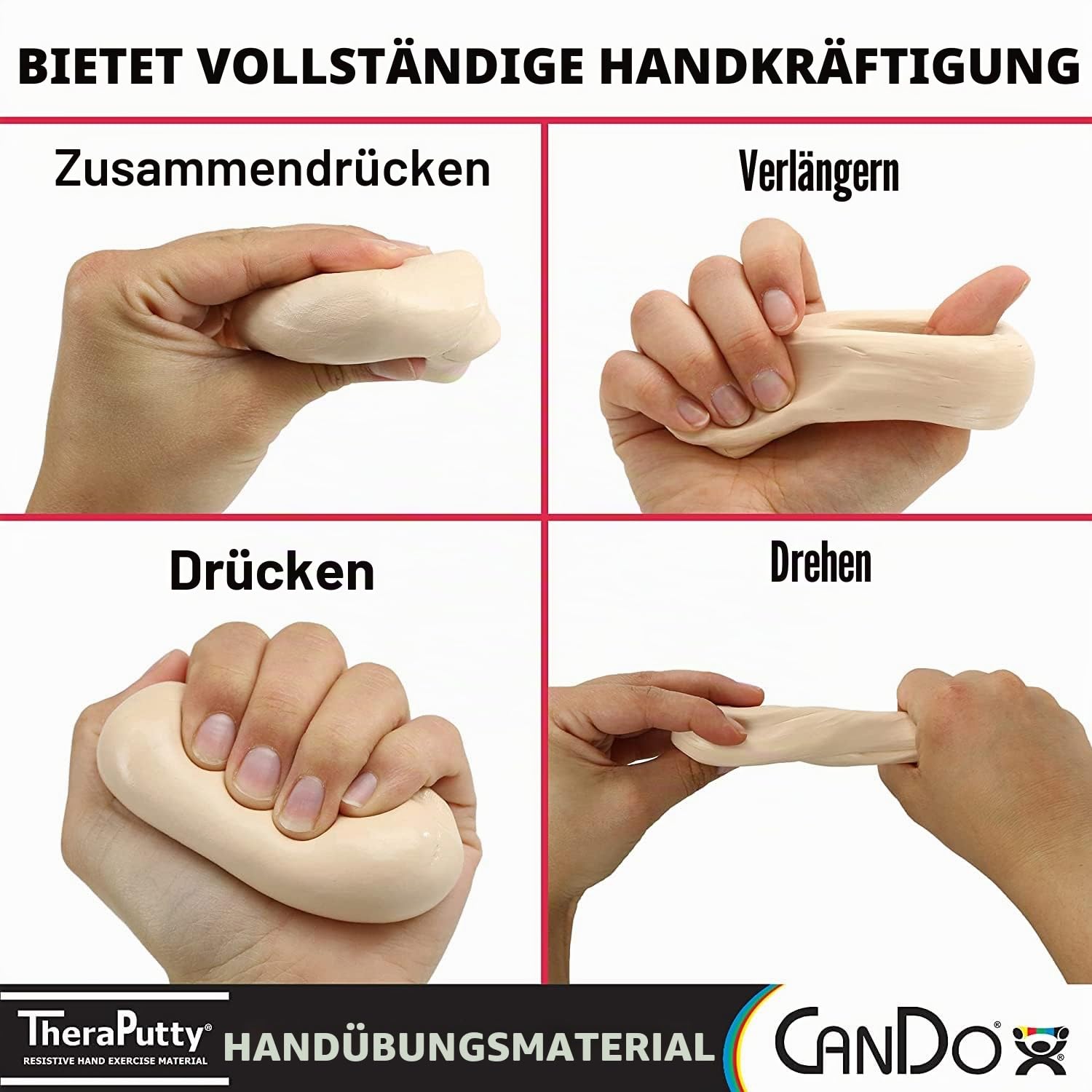 CanDo Theraputty Knetmasse 113 g beige extra leicht