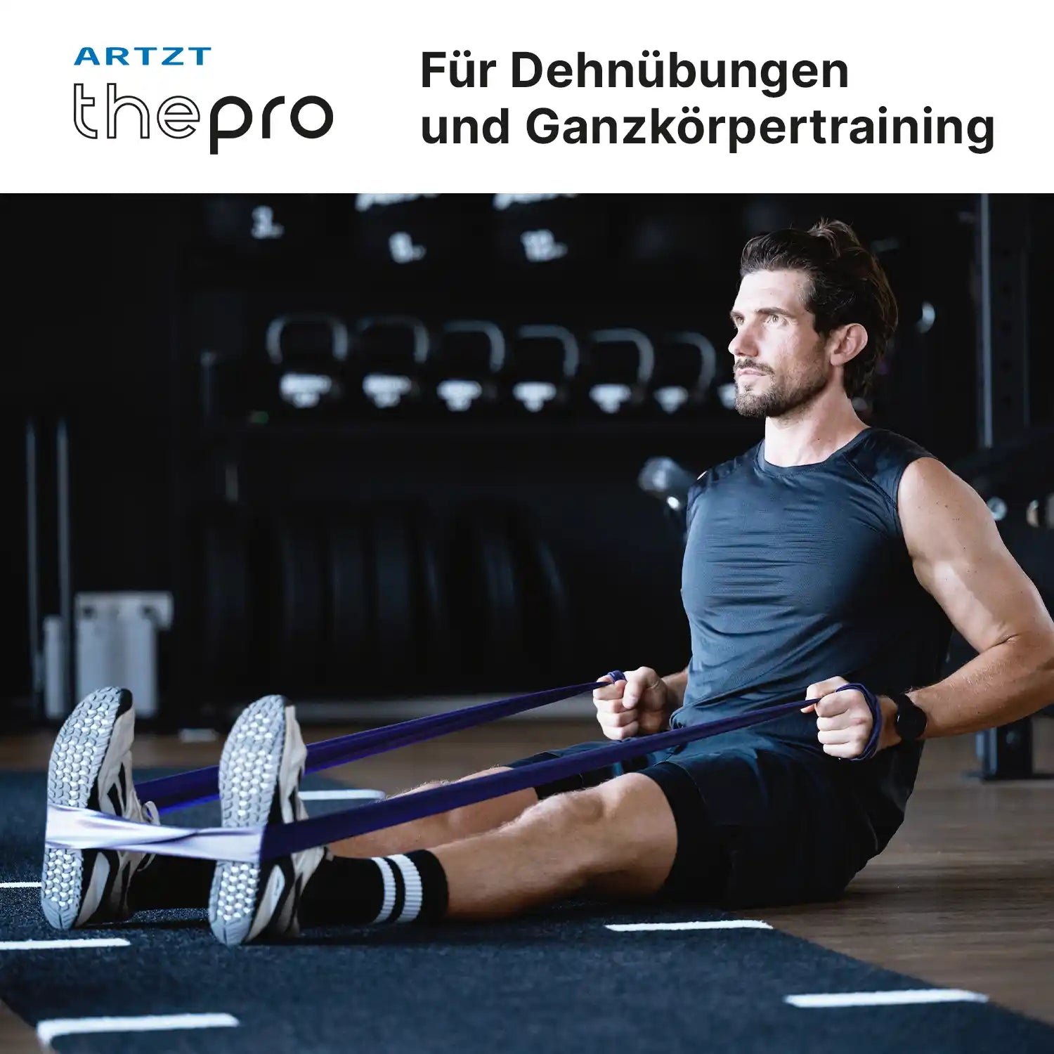 Artzt thepro Fitnessbänder 5er Set 2 m Naturkautschuk