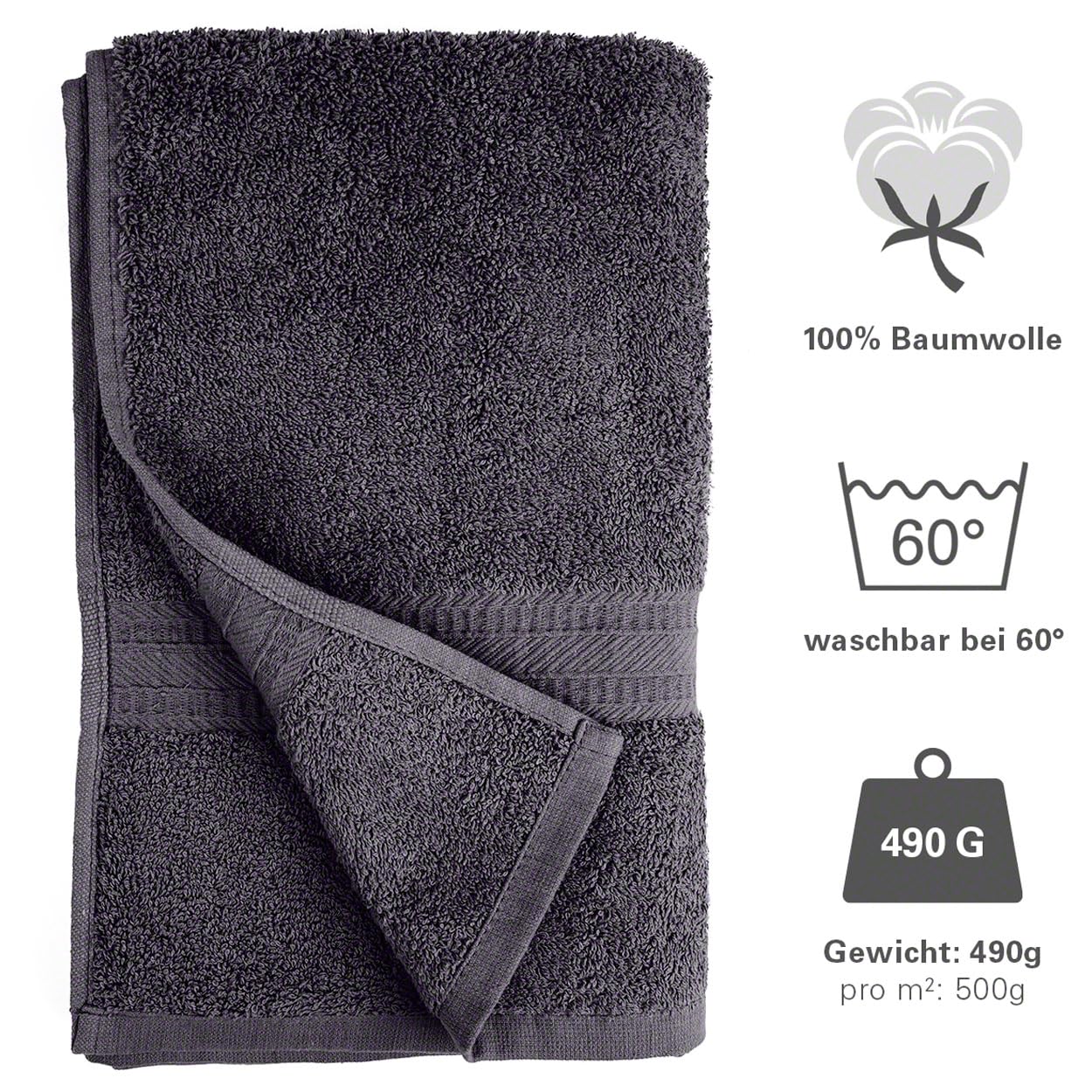 Sport-Tec Wellness Handtuch Baumwolle 140x70 cm Walkfrottier
