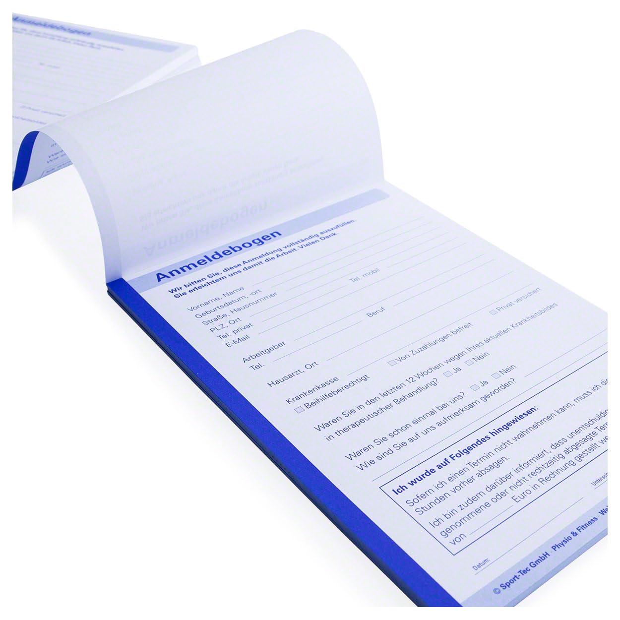 Sport-Tec Anmeldung Vordruck Anmeldeblock DIN A6 250 Blatt