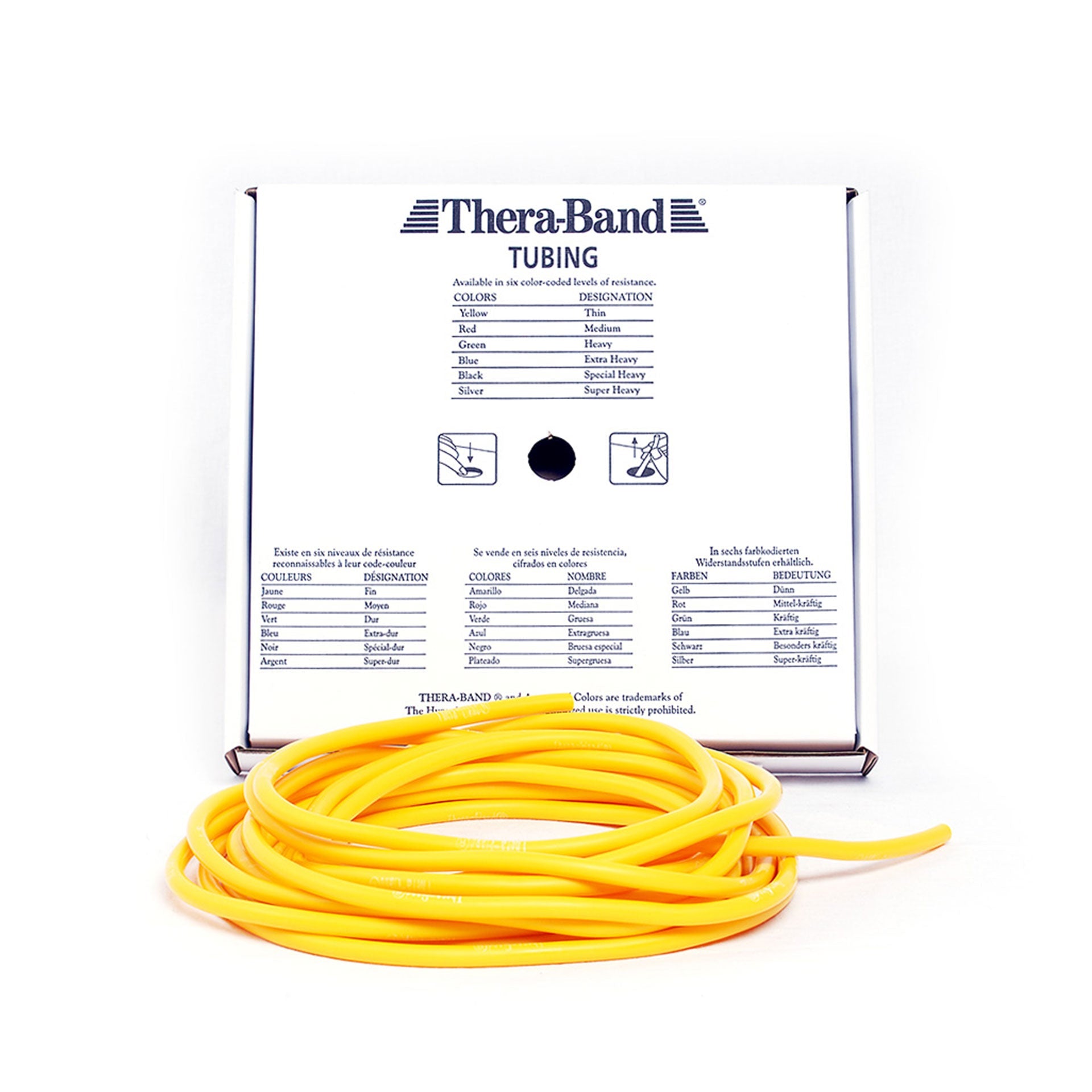 Artzt TheraBand Tubing Rolle 7,5 m Naturlatex 7 Stärken