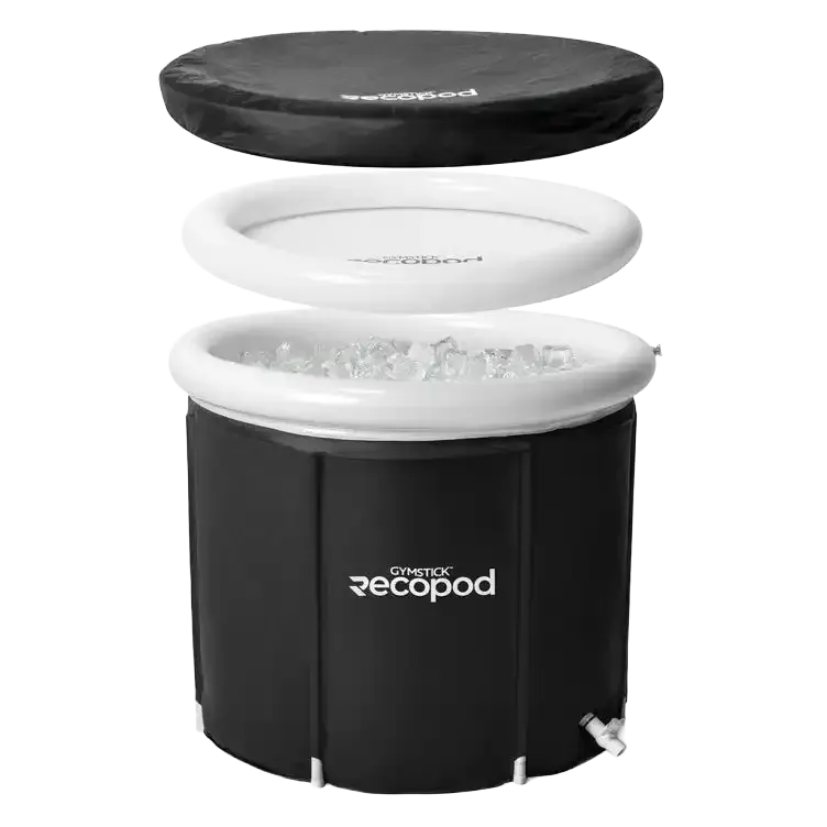ARTZT thepro Gymstick RecoPod Eistonne Eisbad aufblasbar mit Decke