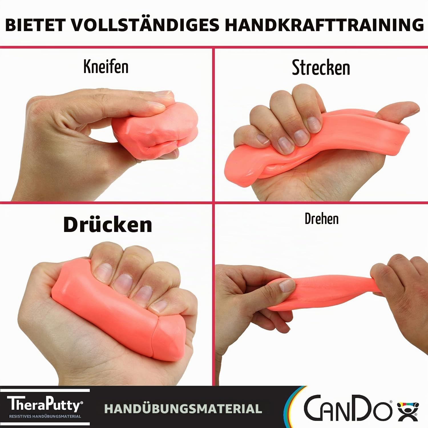 CanDo Theraputty Therapieknete Handtraining Reha