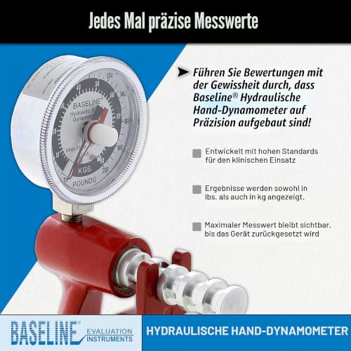 CanDo Baseline LiTE Handdynamometer hydraulisch 90,7 kg 5 Griff