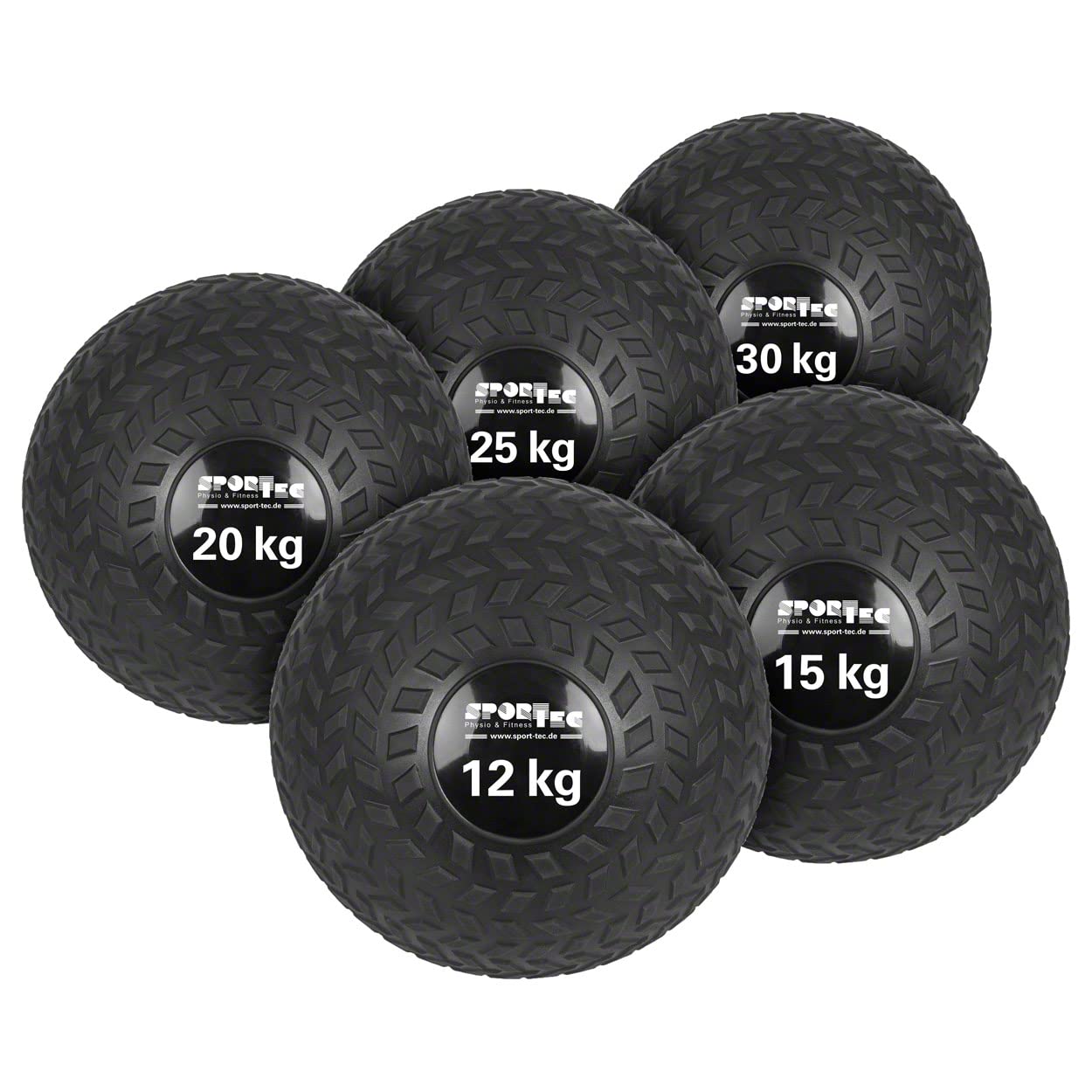 Sport-Tec Slamball-Set 5-tlg. 12-30 kg Trainingsball rutschfest