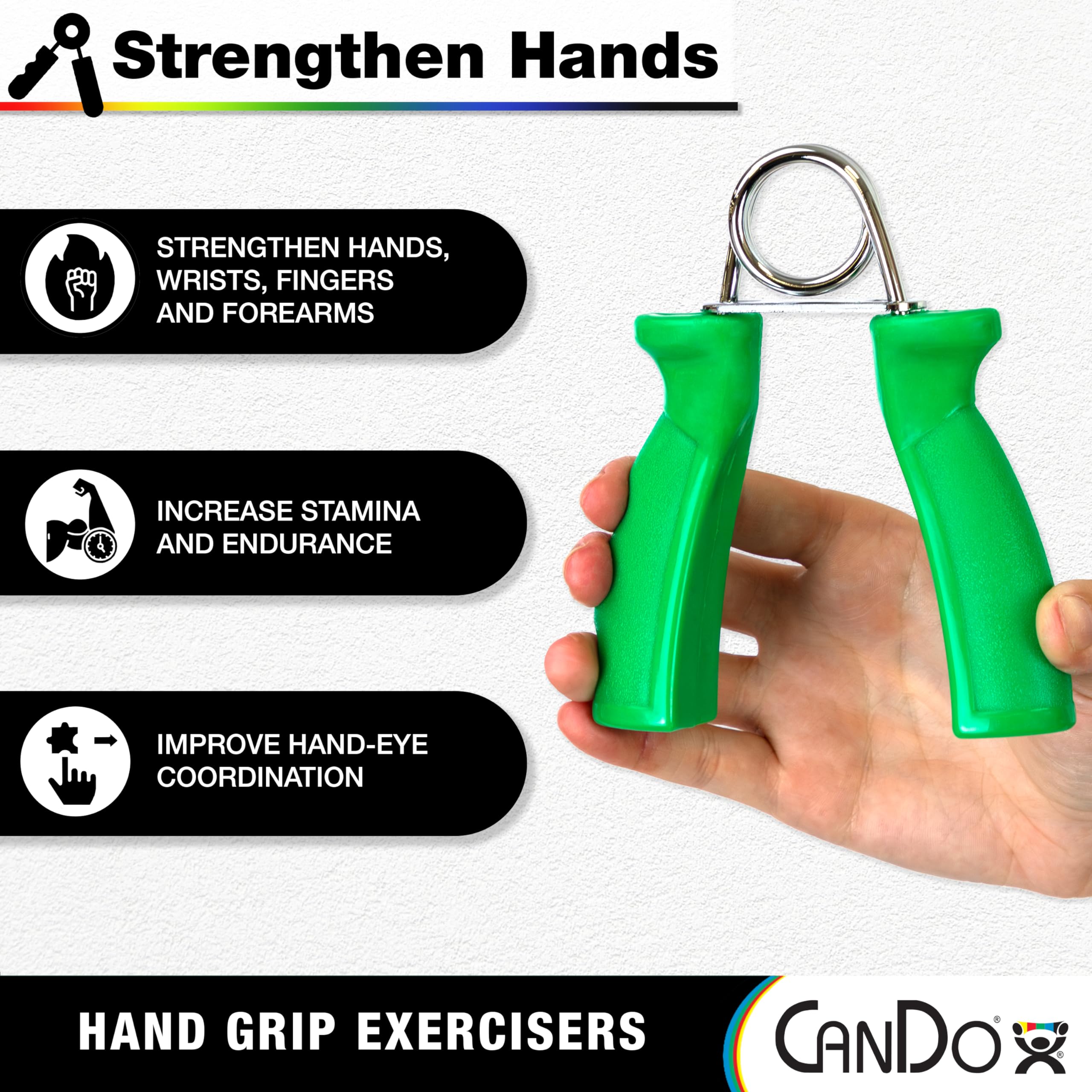 CanDo VariGrip ErgoGrip Handtrainer rot 2,6 kg 2 Stück