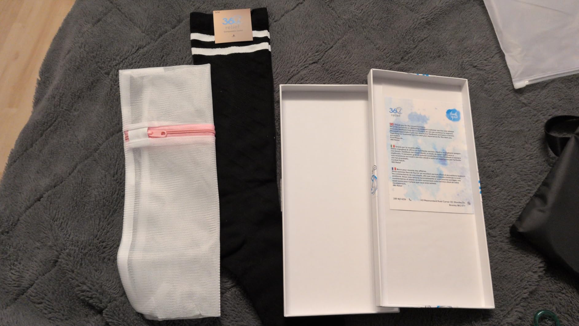 360 Relief Kompressionsstrümpfe 15-20 mmHg schwarz 1 Paar