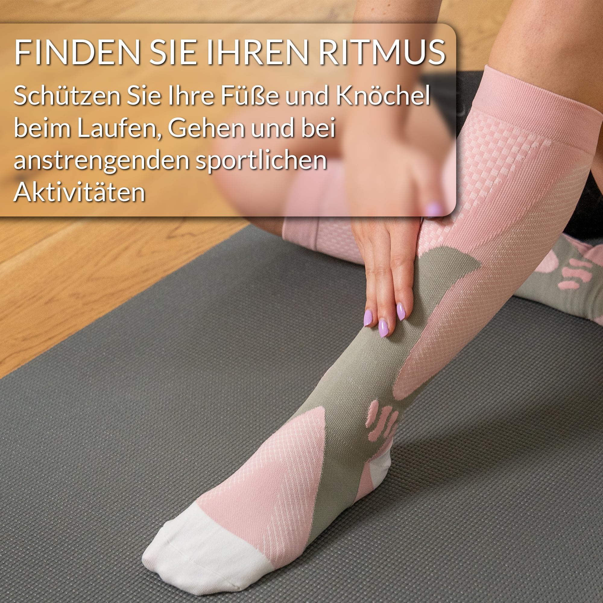 360 RELIEF Kompressionsstrümpfe rosa 1 Paar L-XL