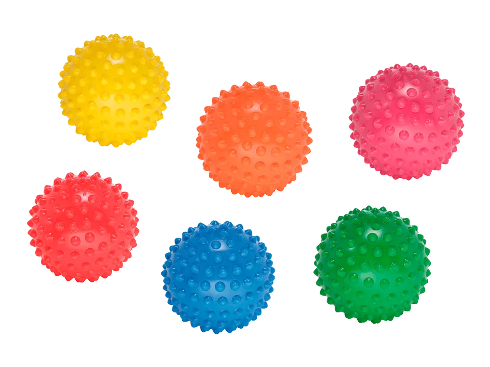 Pezzi Fitness Easy Grip Ball 6er Set bunt Noppen