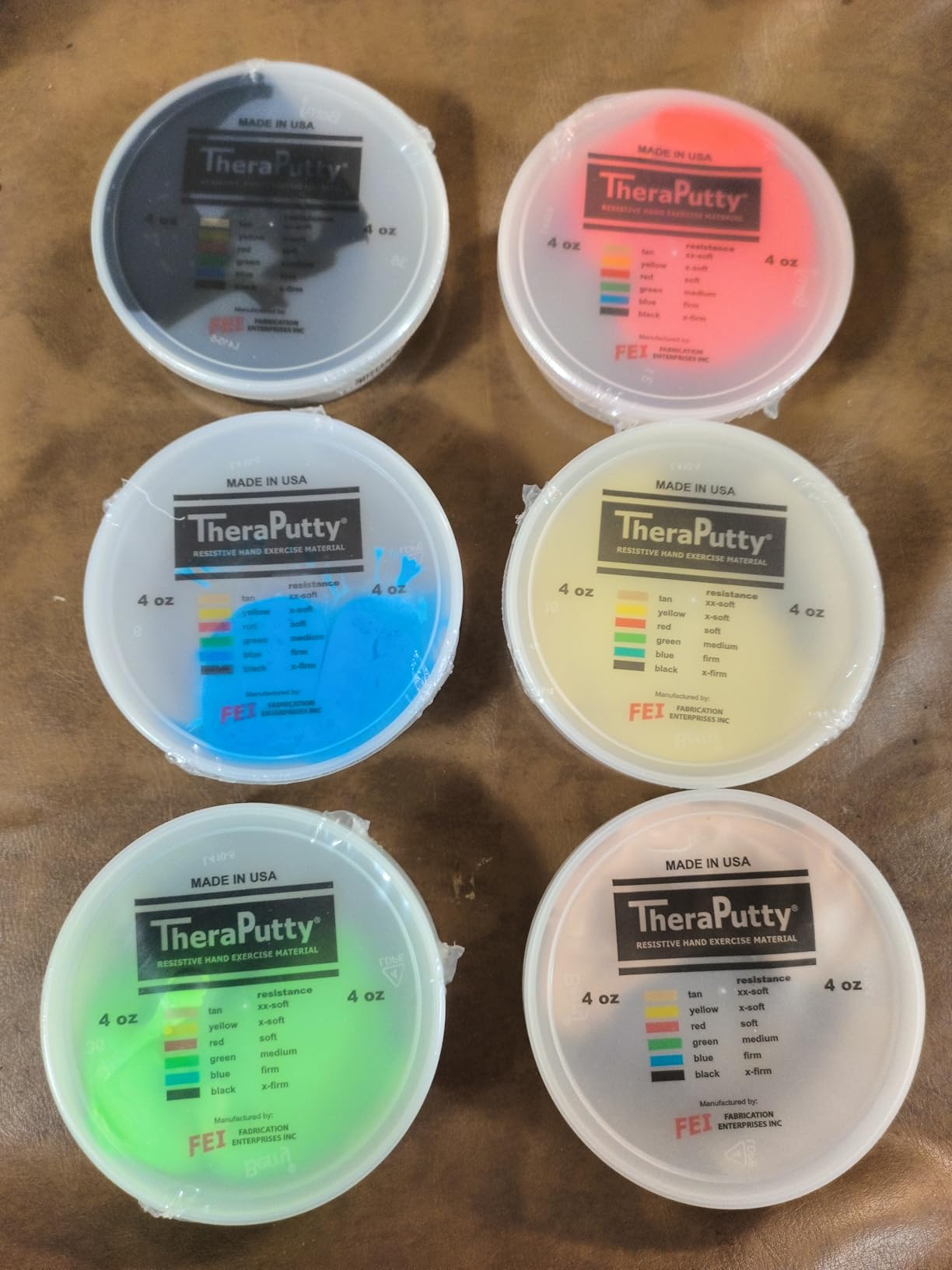 CanDo TheraPutty Therapieknete 6er-Set 170 g antimikrobiell