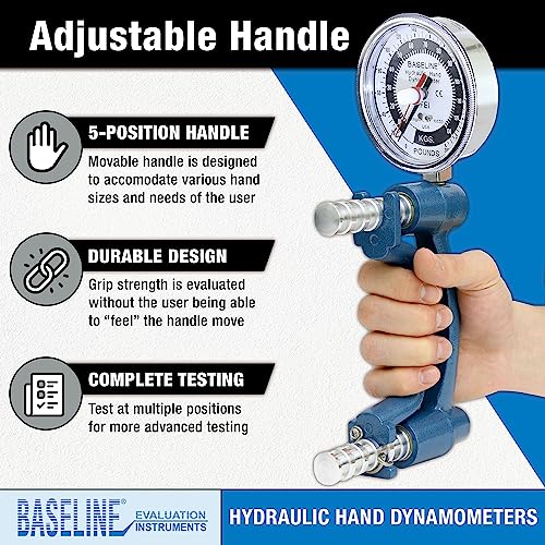 Baseline HiRes ER Handdynamometer analog 136 kg Griffkraft