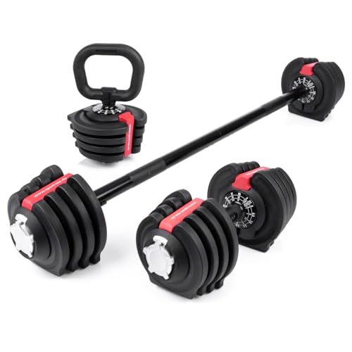 Sport-Tec 3 in 1 Multi Hantel-Set 1-19 kg Hantelset Kettlebell