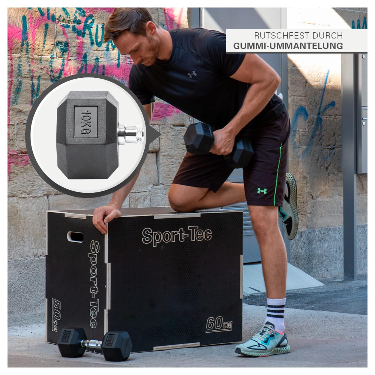 Sport-Tec Kurzhantel-Turm-Set 10 Paar 1-10 kg mit Ständer