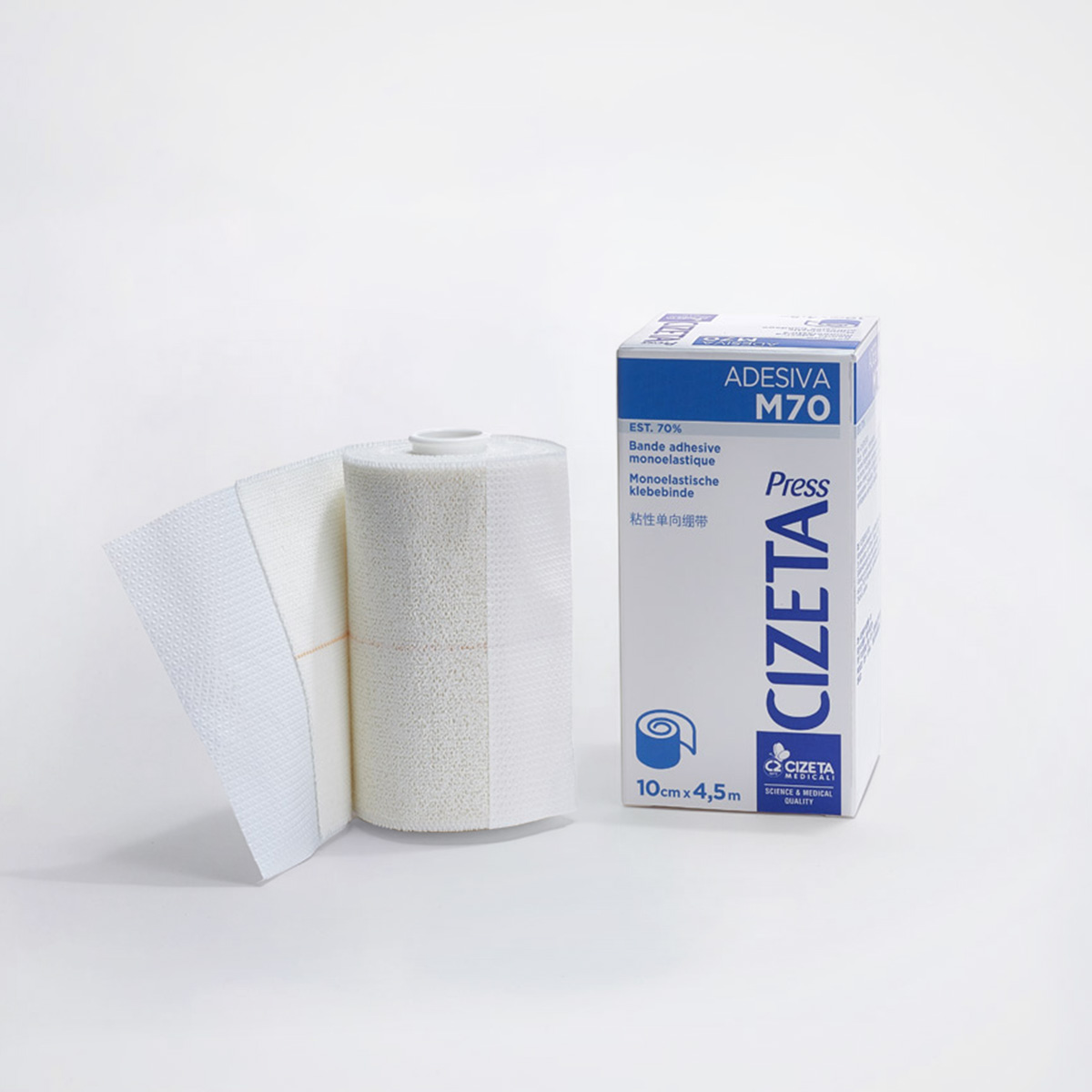 Cizeta Press Adesiva M70 Kompressionsbinde 10cm x 4,5m latexfrei