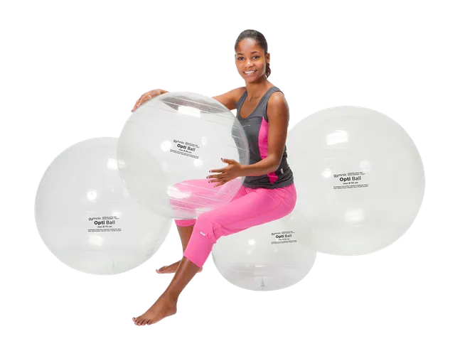 PEZZI Opti Ball Gymnastikball transparent für Therapie