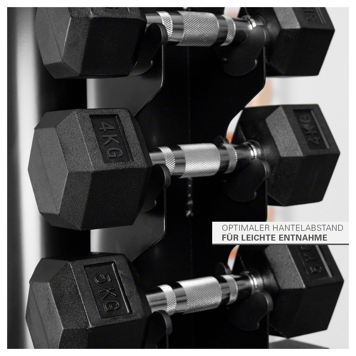 Sport-Tec Kurzhantel-Turm-Set 10 Paar 1-10 kg mit Ständer