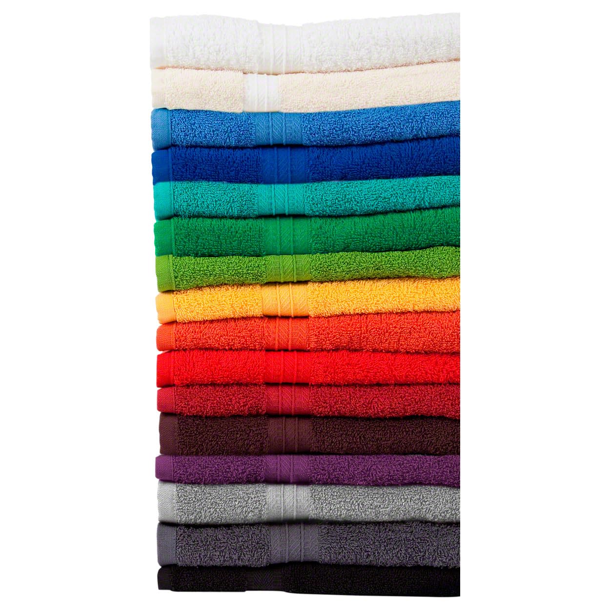 Sport-Tec Wellness Handtuch Baumwolle 100x50 cm weiß Frottee