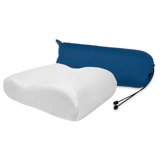 Sport-Tec Viscoline Reisekopfkissen anatomisch weiß 34x33x13