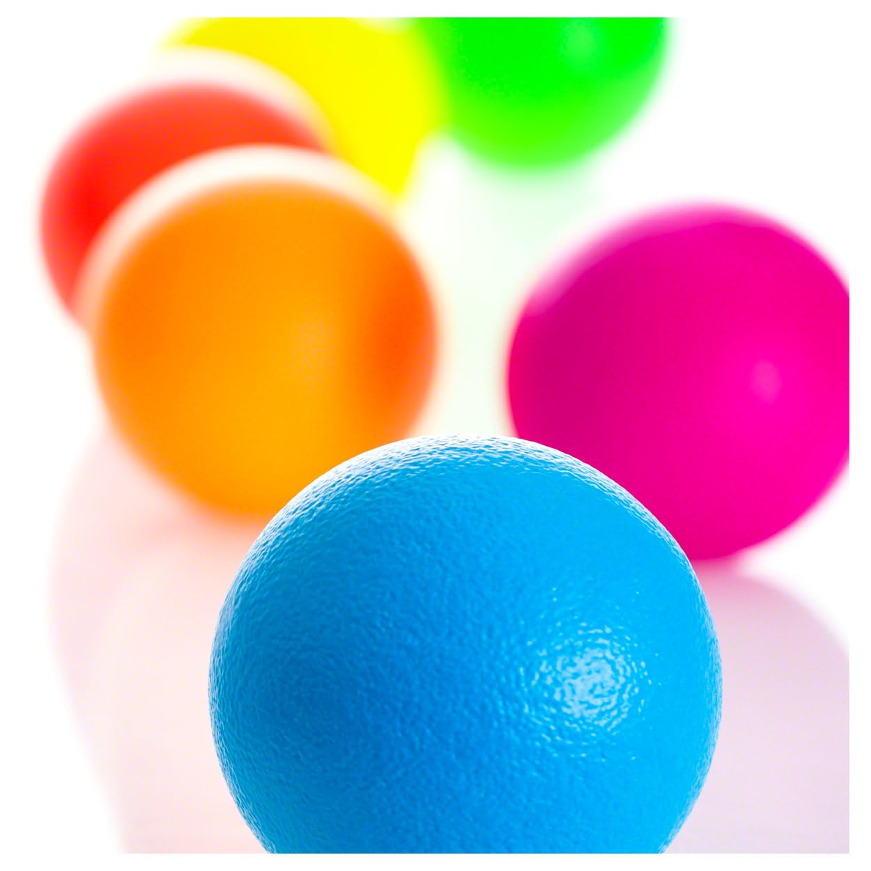 Sport-Tec Dragonskin Schaumstoffball 9cm 6er Neon-Blau