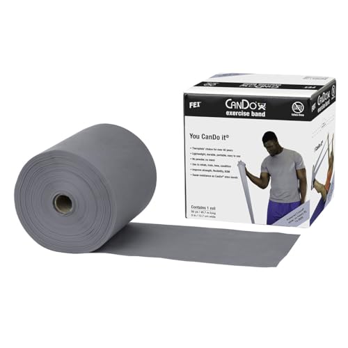 CanDo exercise bands Widerstandsband 46 m silber XX-stark