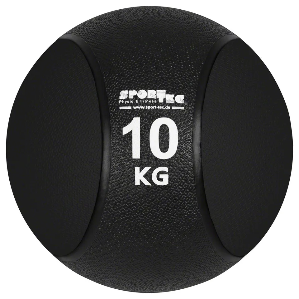 Sport-Tec Medizinball Trainingsball 10 kg schwarz Gummi